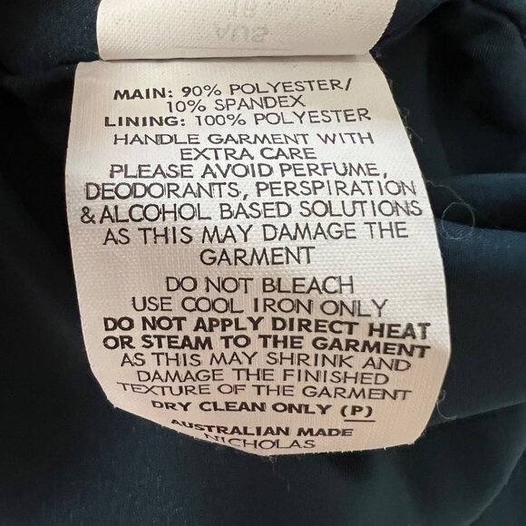 Nicholas Womans Velvet Off Shoulder Midi Dress Teal Blue Cocktail size 12 - Picture 11 of 16